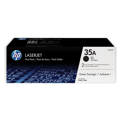 HP LaserJet P1006 Black Crtg Dual Pack (CB435AD)