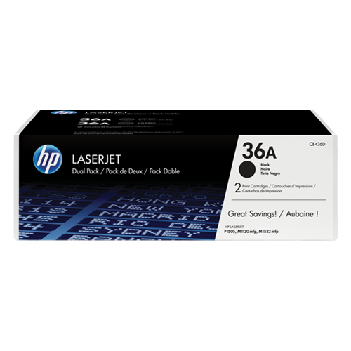 HP LaserJet P1505 Black Crtg Dual Pack (CB436AD)