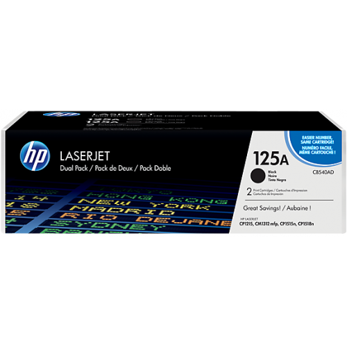 HP CLJ CB540A Dual Pack Print Crtg (CB540AD)
