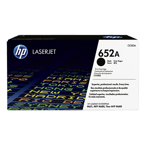HP 652A Black LaserJet Toner Cartridge (CF320A)