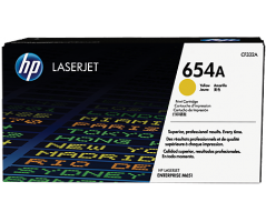 HP 654A Yellow LaserJet Toner Cartridge (CF332A)