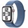 Apple Watch SE GPS + Cellular 40mm Silver Aluminium Case with Winter Blue Sport Loop (MRGQ3SA/A)