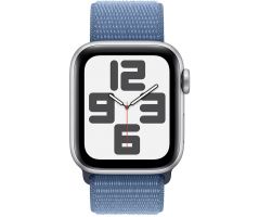 Apple Watch SE GPS + Cellular 40mm Silver Aluminium Case with Winter Blue Sport Loop (MRGQ3SA/A)