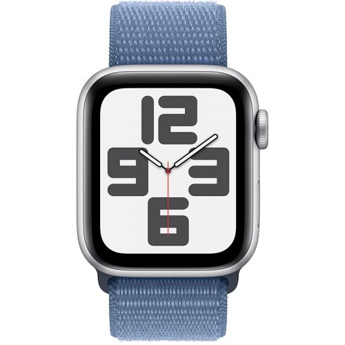 Apple Watch SE GPS + Cellular 40mm Silver Aluminium Case with Winter Blue Sport Loop (MRGQ3SA/A)