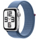 Apple Watch SE GPS 40mm Silver Aluminium Case with Winter Blue Sport Loop (MRE33SA/A)