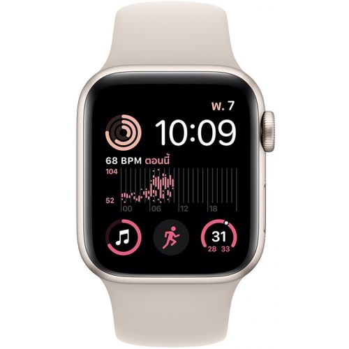 Apple Watch SE GPS + Cellular 40mm Starlight Aluminium Case with Starlight Sport Band (MRG13SA/A)