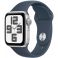 Apple Watch SE GPS 40mm Silver Aluminium Case with Storm Blue Sport Band (MRE13SA/A)