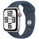 Apple Watch SE GPS + Cellular 44mm Silver Aluminium Case with Storm Blue Sport Band (MRHJ3SA/A)