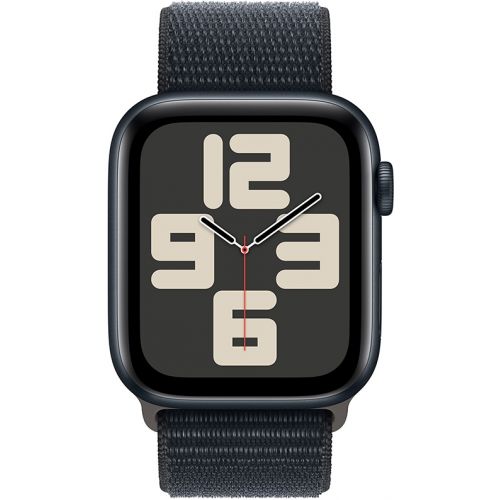 Apple Watch SE GPS 44mm Midnight Aluminium Case with Midnight Sport Loop (MREA3SA/A)