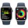 Apple Watch Series 9 GPS 41mm Silver Aluminium Case with Storm Blue Sport Band (MR903SA/A)