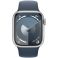 Apple Watch Series 9 GPS 41mm Silver Aluminium Case with Storm Blue Sport Band (MR903SA/A)