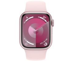 Apple Watch Series 9 GPS + Cellular 41mm Pink Aluminium Case with Light Pink Sport Band (MRHY3SA/A)