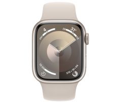 Apple Watch Series 9 GPS 41mm Starlight Aluminium Case with Starlight Sport Band (MR8U3SA/A)