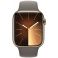 Apple Watch Series 9 GPS + Cellular 41mm Gold Stainless Steel Case with Clay Sport Band (MRJ53SA/A)