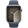 Apple Watch Series 9 GPS + Cellular 41mm Silver Stainless Steel Case with Storm Blue (MRJ23SA/A)