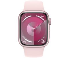 Apple Watch Series 9 GPS + Cellular 41mm Pink Aluminium Case with Light Pink Sport Band (MRJ03SA/A)