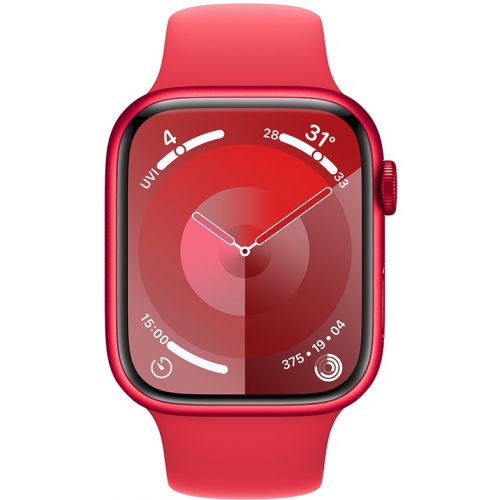 Apple Watch Series 9 GPS 41mm RED Aluminium Case with RED Sport Band (MRXH3SA/A)