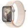 Apple Watch Series 9 GPS 41mm Starlight Aluminium Case with Starlight Sport Loop (MR8V3SA/A)