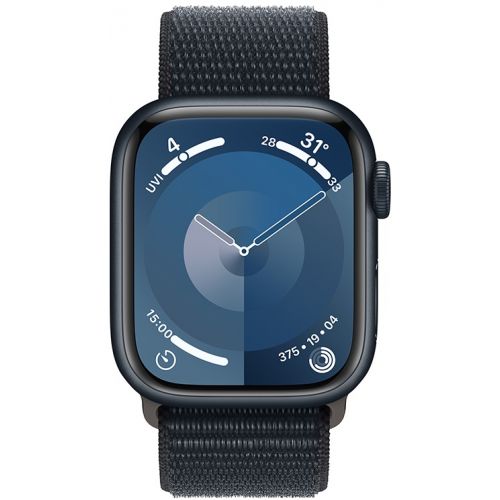 Apple Watch Series 9 GPS 41mm Midnight Aluminium Case with Midnight Sport Loop (MR8Y3SA/A)