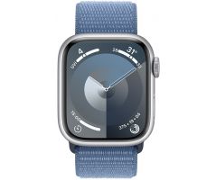 Apple Watch Series 9 GPS 41mm Silver Aluminium Case with Winter Blue Sport Loop (MR923SA/A)