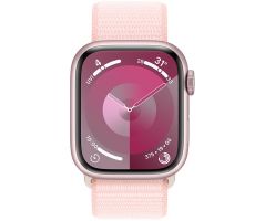 Apple Watch Series 9 GPS 41mm Pink Aluminium Case with Light Pink Sport Loop (MR953SA/A)