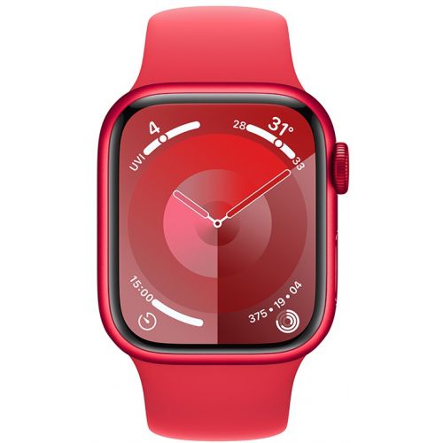 Apple Watch Series 9 GPS + Cellular 41mm RED Aluminium Case with RED Sport Band (MRY83SA/A)