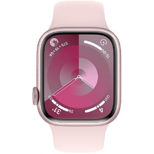 Apple Watch Series 9 GPS 45mm Pink Aluminium Case with Light Pink Sport Band (MR9G3SA/A)