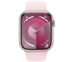 Apple Watch Series 9 GPS + Cellular 45mm Pink Aluminium Case with Light Pink Sport Band (MRMK3SA/A)