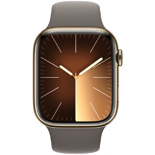 Apple Watch Series 9 GPS + Cellular 45mm Gold Stainless Steel Case with Clay (MRMR3SA/A)