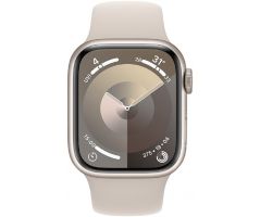 Apple Watch Series 9 GPS 45mm Starlight Aluminium Case with Starlight Sport Band (MR973SA/A)