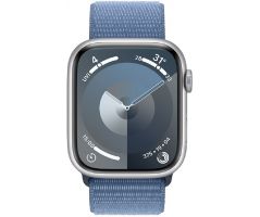 Apple Watch Series 9 GPS 45mm Silver Aluminium Case with Winter Blue Sport Loop (MR9F3SA/A)