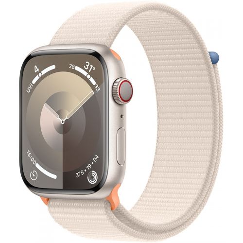 Apple Watch Series 9 GPS + Cellular 45mm Starlight Aluminium Case with Starlight (MRMA3SA/A)