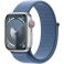 Apple Watch Series 9 GPS + Cellular 45mm Silver Aluminium Case with Winter Blue (MRMJ3SA/A)