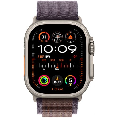 Apple Watch Ultra 2 GPS + Cellular 49mm Titanium Case with Indigo Alpine Loop - Small (MRER3TH/A)