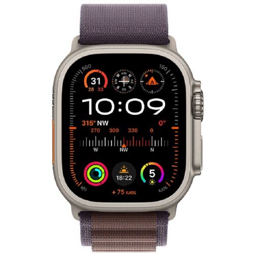 Apple Watch Ultra 2 GPS + Cellular 49mm Titanium Case with Indigo Alpine Loop - Medium (MRET3TH/A)