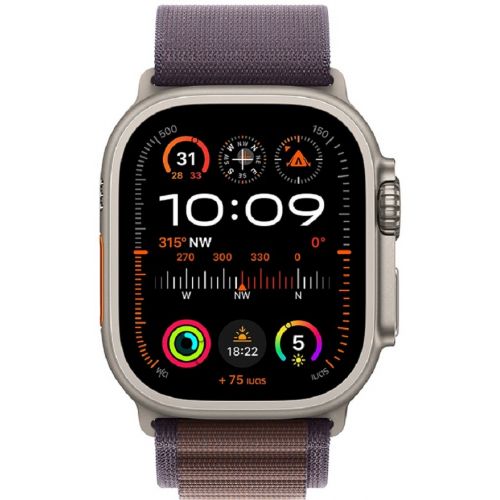 Apple Watch Ultra 2 GPS + Cellular 49mm Titanium Case with Indigo Alpine Loop - Large (MREW3TH/A)