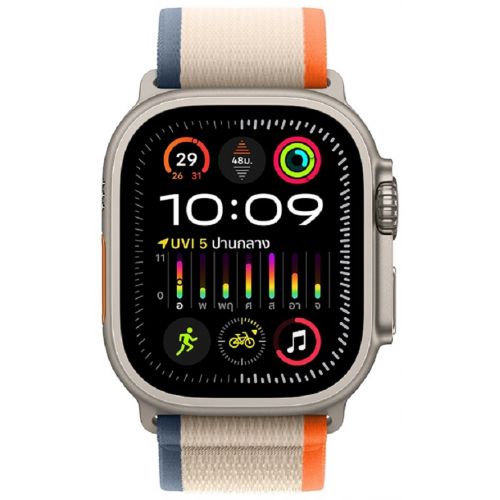 Apple Watch Ultra 2 GPS + Cellular 49mm Titanium Case with Orange Beige Trail Loop (MRF13TH/A)