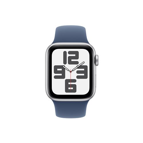 Apple Watch SE GPS 40mm Silver Aluminium Case with Denim Sport Band (MXEC3SA/A)
