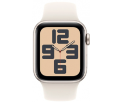 Apple Watch SE GPS 40mm Starlight Aluminium Case with Starlight Sport Band (MXEG3SA/A)