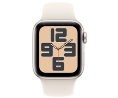 Apple Watch SE GPS 40mm Starlight Aluminium Case with Starlight Sport Band (MXEF3SA/A)
