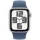 Apple Watch SE GPS + Cellular 40mm Silver Aluminium Case with Denim Sport Band (MXGF3SA/A)