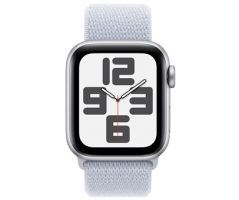 Apple Watch SE GPS + Cellular 40mm Silver Aluminium Case with Blue Cloud Sport Loop (MXGE3SA/A)