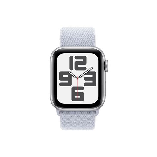 Apple Watch SE GPS + Cellular 40mm Silver Aluminium Case with Blue Cloud Sport Loop (MXGE3SA/A)