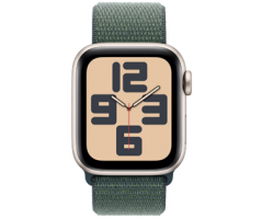 Apple Watch SE GPS + Cellular 40mm Starlight Aluminium Case with Lake Green Sport Loop (MXGH3SA/A)