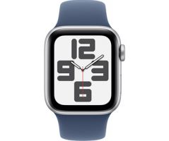 Apple Watch SE GPS + Cellular 40mm Silver Aluminium Case with Denim Sport Band (MXGG3SA/A)