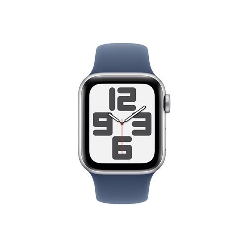 Apple Watch SE GPS + Cellular 40mm Silver Aluminium Case with Denim Sport Band (MXGG3SA/A)