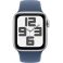 Apple Watch SE GPS + Cellular 40mm Silver Aluminium Case with Denim Sport Band (MXGG3SA/A)