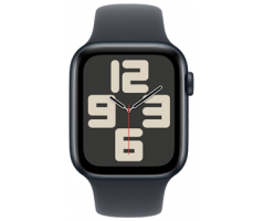 Apple Watch SE GPS 44mm Midnight Aluminium Case with Midnight Sport Band (MXEJ3SA/A)