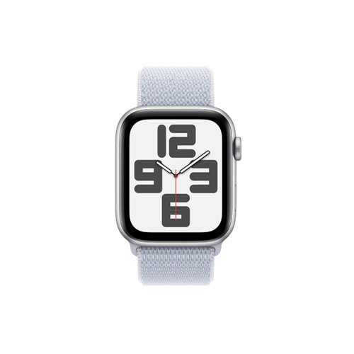 Apple Watch SE GPS 44mm Silver Aluminium Case with Blue Cloud Sport Loop (MXET3SA/A)