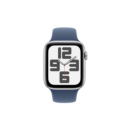 Apple Watch SE GPS 44mm Silver Aluminium Case with Denim Sport Band (MXER3SA/A)